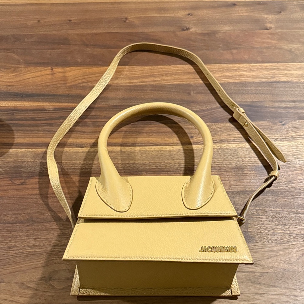 Authentic Jacquemus Tan Chiquito Leather Bag